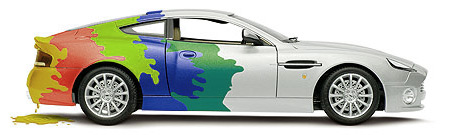 Rainbow automotive paint